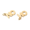 Ion Plating(IP) 304 Stainless Steel Charms STAS-Q215-26G-2