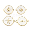 Ocean Brass Enamel Connector Charms KK-C251-05G-01-1