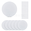 SUPERFINDINGS 8Pcs PP Plastic Frosted Blank Plate DIY-FH0005-42-1