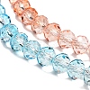 Transparent Painted Glass Beads Strands X1-DGLA-A034-T8mm-A19-4