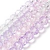 Transparent Painted Glass Beads Strands X1-DGLA-A034-T6mm-A23-2