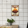 Vintage Metal Tin Sign AJEW-WH0436-172-5