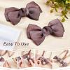 AHADEMAKER 12Pcs 6 Colors Handmade Organza Bowknot DIY-GA0004-84-3