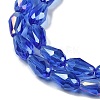 Transparent Electroplate Glass Beads Strands EGLA-N013-T6mm-B11-3