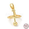 925 Sterling Silver Locket Style Planet Pinch Bails LS-STER-NH0001-55B-G-2