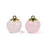 Transparent Glass Apple Pendants DGLA-E004-16J-1