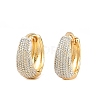 Brass Enamel Hoop Earrings EJEW-D336-01G-4