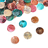 56Pcs 5 Colors Spray Painted Natural Akoya Shell Pendants SHEL-FS0001-09-3