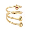 Colorful Cubic Zirconia Adjustable Rings X-RJEW-F135-05G-2