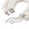 Natural Shell Fragment Irregular Beaded Bracelet & Necklace & Anklet SJEW-JS01264-12