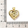 Rack Plating Brass Micro Pave Cubic Zirconia Pendants KK-L226-001G-10-3