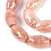 Anti-Tarnish Electroplate Glass Beads Strands EGLA-Q130-02A-10-3