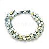 Electroplated Non-magnetic Synthetic Hematite Beads Strands G-P392-C06-1