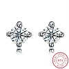 Exquisite 925 Sterling Silver Cubic Zirconia Stud Earrings EJEW-BB20109-1
