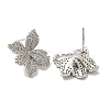 Brass with Cubic Zirconia Stud Earring EJEW-B035-46P-2