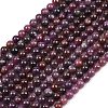 Natural Gemstone Ruby Round Beads Strands G-O017-6mm-06-2