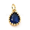 Brass Micro Pave Cubic Zirconia Pendants ZIRC-D120-01G-05-2