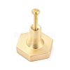 Hexagon with Grid Pattern Brass Box Handles & Knobs DIY-P054-A01-3