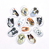 Puppy Photo Flatback Glass Cabochons X-GGLA-S034-25x18-034-1