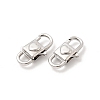 Heart Brass Lobster Claw Clasps KK-Z147-12P-2
