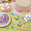 100Pcs 3D Butterfly Organza Rinestone Face Eye Stickers MRMJ-ME0001-06-4