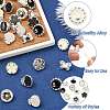 40Pcs 10 Styles 1-Hole Alloy Shank Buttons BUTT-CJ0001-07-3