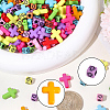 800Pcs 2 Styles Cross Theme Acrylic Beads MACR-PA0001-45C-7