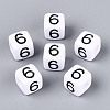Opaque Acrylic European Large Hole Beads SACR-N020-01B-07-1