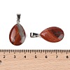 Teardrop Natural Red Rainbow Jasper Pendants G-Q368-20-3