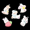 Rabbit Theme Opaque Resin Pendants RE-CBAFB89-01-1