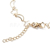 Ion Plating(IP) 304 Stainless Steel Star & Moon Link Chain Anklets for Men Women LS-STAS-B039-15G-3