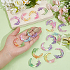 20Pcs Transparent UV Plating Acrylic Beads PACR-PA0001-28-3