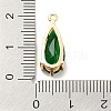 Brass Pave Cubic Zirconia Pendants KK-Q801-01G-04-3