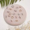 8Pcs 4 Colors Double Nose Ring for Single Piercing AJEW-SZ0002-20-2