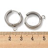 Tarnish Resistant 201 Stainless Steel Huggie Hoop Earring Findings STAS-P283-01W-P-3