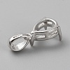 Rhodium Plated Sterling Silver Pendant Cabochon Settings STER-WH0016-07P-2