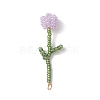 4Pcs 4 Colors Seed Beads Beaded Charms PALLOY-JF02850-5