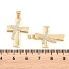 Easter Brass Micro Pave Clear Cubic Zirconia Pendants ZIRC-F148-14G-G-3