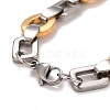 PVD Vacuum Plating 304 Stainless Steel Link Chains Bracelet STAS-E160-05GP-4