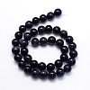 Synthetic Blue Goldstone Round Beads Strands G-O047-11-8mm-3