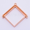 Alloy Open Back Bezel Pendants LS-PALLOY-WH0071-58RG-RS-1