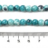 Synthetic Ocean White Jade Beads Strands G-L019-6mm-17-5