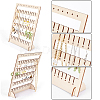 6-Tier Wood Slant Back Earring Display Stands EDIS-WH0029-63-4