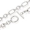 Unisex 304 Stainless Steel Figaro Chain Necklaces NJEW-H215-03P-2