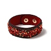 Faux Suede Snap Cord Bracelet LS-BJEW-F428-13-4