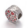 Retro 304 Stainless Steel European Beads OPDL-L013-36AS-2