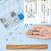 Snowflake Alloy & Glass Dangle Earring Making Kits DIY-SC0026-97-3