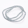 1 Strand Faceted Electroplate Imitation Jade Glass Rondelle Beads Strands X-EGLA-J025-F08-2