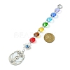 201 Stainless Steel Yoga with Lotus Pendant Decorations HJEW-JM01100-4