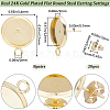 Beebeecraft 8 Pairs Brass Stud Earring Settings DIY-BBC0001-40-2